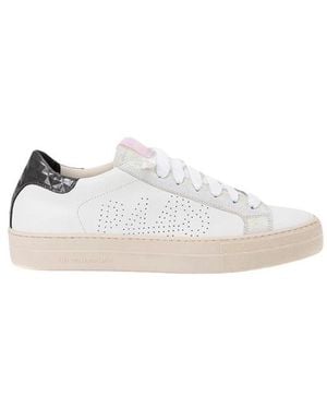 P448 Weiße Ledersneaker Minimalistisches Design