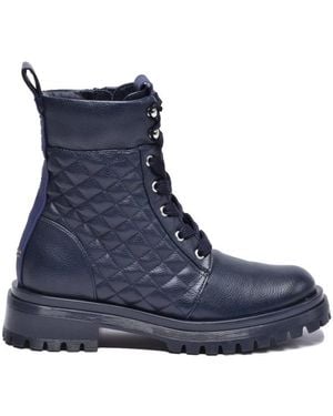 Marella Lace-Up Boots - Bleu