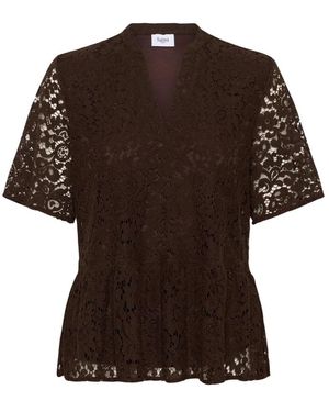 Saint Tropez Overhemden ,Bruin ,Katoen Zanna Sz Blouse