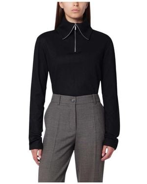Entire studios Truien & Vesten ,Zwart ,Wol Maglia Scollo V