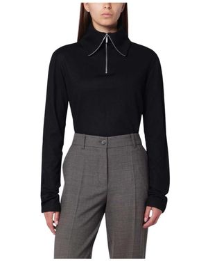 Entire studios Truien & Vesten ,Zwart ,Wol Maglia Scollo V