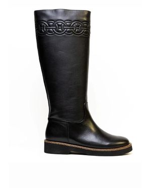 Borbonese Boot Vitello - Schwarz