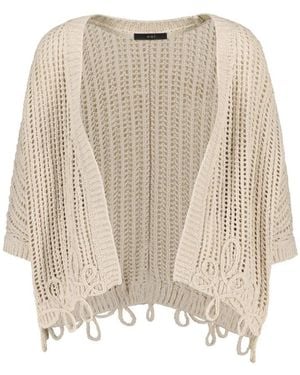 Ouí Opengebreid Vest - Naturel