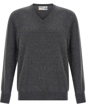Ballantyne V-Ausschnitt Pullover - Grau
