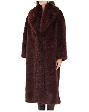 Elisabetta Franchi Jassen ,Bruin ,Polyester Ecopelliccia Jas - Rood