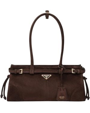Prada Bonnie Schultertasche - Braun