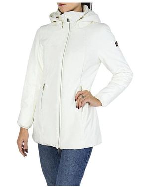 Yes-Zee Polyamide Jas Met Knoopsluiting En Voorzakken - Wit