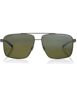 Porsche Design Dynamische Quadratische Sonnenbrille Blade-Stil - Grün