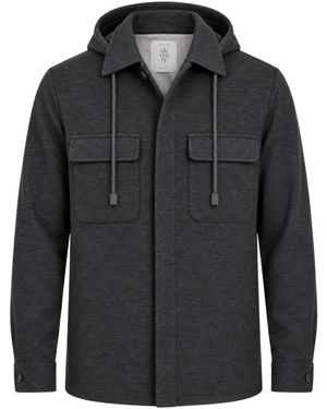 Eleventy Wolljacke Mit Kapuze - Schwarz
