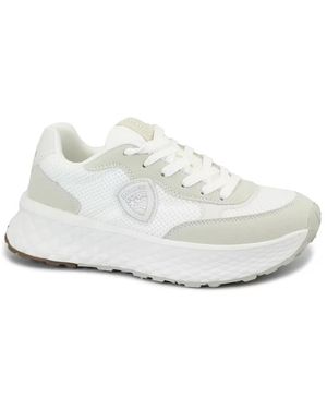Blauer Sneakers - Blanc