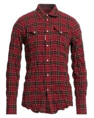 DSquared² Klassiek Westernhemd - Rood
