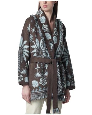 Alanui Truien & Vesten ,Veelkleurig ,Katoen Cardigan - Zwart
