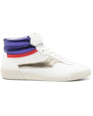 ABICA Weiße Schnürschuhe Mit Perforiertem Detail