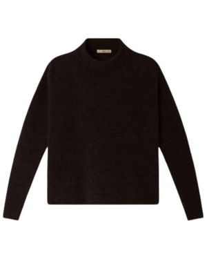 Sessun Truien & Vesten ,Bruin ,Wol Kunlun Knit - Zwart