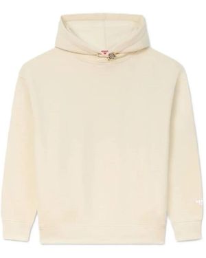 KENZO Felpa Oversize Con Cappuccio E Spilla - Naturel