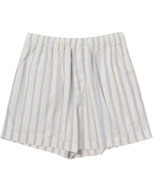 Tekla Poplin Pyjamas Shorts - Grijs