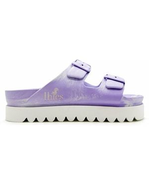 Thies 1856 Ecofoam Bi-Color Plateau Sandalen - Lila