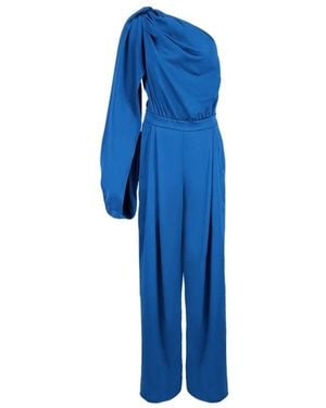 Stella McCartney Asymmetrische Jumpsuit Met Draping - Blauw