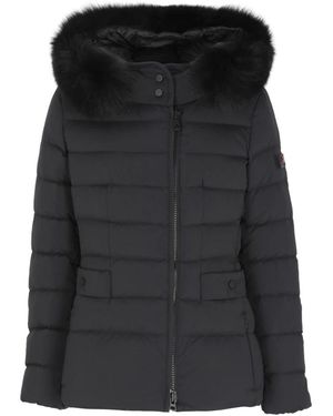 Peuterey Jassen ,Zwart ,Polyester Turmalet Ml 06 Fur