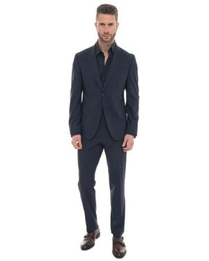 HUGO Single Breasted Suits - Blue