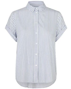 Samsøe & Samsøe Overhemden ,Blauw ,Majan Ss Shirt