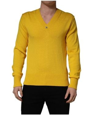 Dolce & Gabbana V-Neck Knitwear - Amarillo