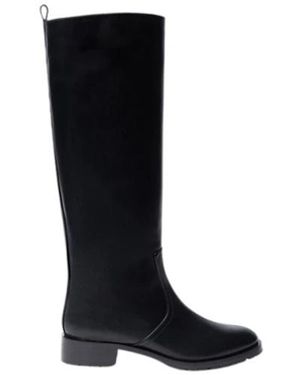 SCAROSSO Schoenen ,Zwart ,Leer Sofia Kniehoge Laars