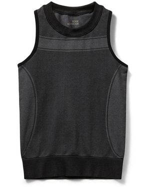 Sofie Schnoor Tops ,Grijs ,Leer Sleeveless Tops - Zwart