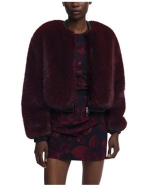 Desigual Faux Fur & Shearling Jackets - Purple