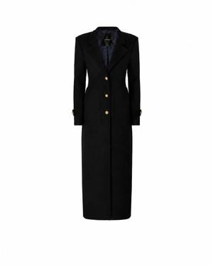 Pinko Single-Breasted Coats - Negro