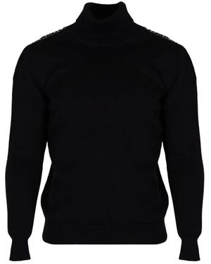 Les Hommes Eleganter wollmischpullover - Schwarz