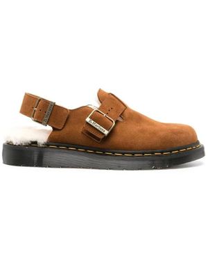 Dr. Martens Schoenen ,Bruin ,Suède Shearling Mules