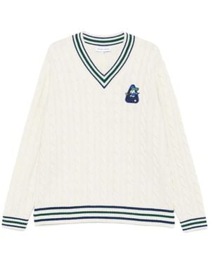 Maison Labiche V-Neck Knitwear - Blanc
