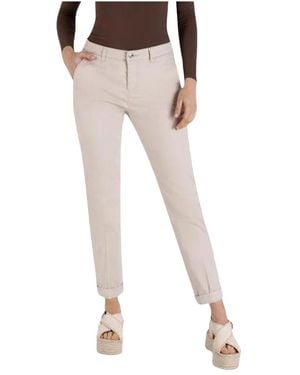 M·a·c Slim-Fit Trousers - Natural