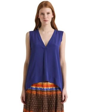 Maliparmi Top Fluid Crepe - Blau