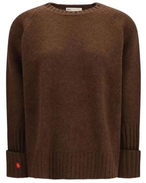 Tory Burch Round-Neck Knitwear - Marrón