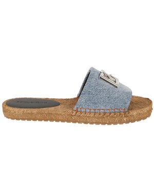 Dolce & Gabbana Ce0124 Woman Blue Flat Shoe - Blauw