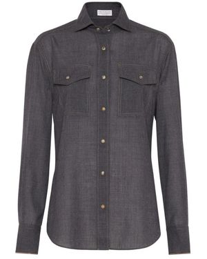 Brunello Cucinelli Shirts - Blu