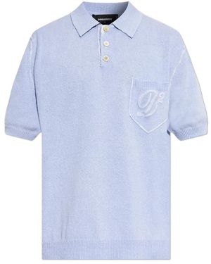 DSquared² Polo Met Zak - Blauw