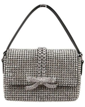 Self-Portrait Rhinestone Chainmail Micro Bag - Schwarz