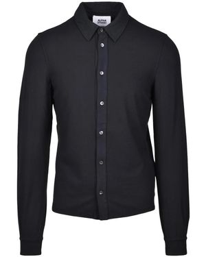 Alpha Studio Camicia cotone elastan - Blu
