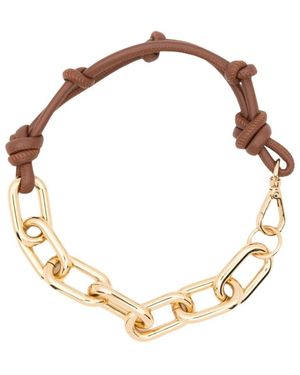 Plan C Knoopkoord Ketting - Metallic