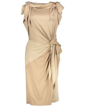 Burberry Midi Dresses - Natural