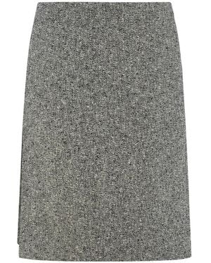 Gucci Gonna Mouliné Aus Wolle Und Baumwolle - Grau