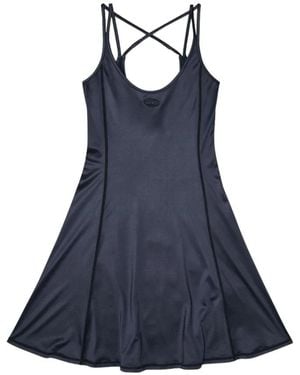 DIESEL Kleedjes ,Zwart ,Athletische Minirok Met Gekruiste Rug - Blauw