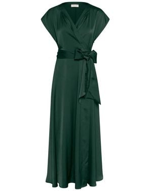 Cream Midi Dresses - Green