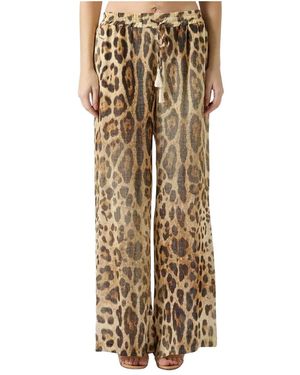 Ermanno Scervino Wide Trousers - Natural