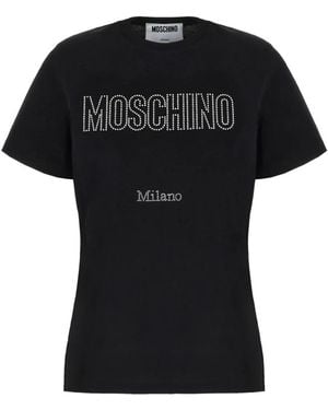 Moschino Lässiges Baumwoll-T-Shirt Für Männer - Schwarz