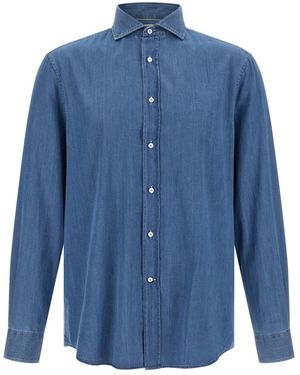 Brunello Cucinelli Denim Shirt - Blauw