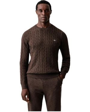 GANT Round-Neck Knitwear - Marrone